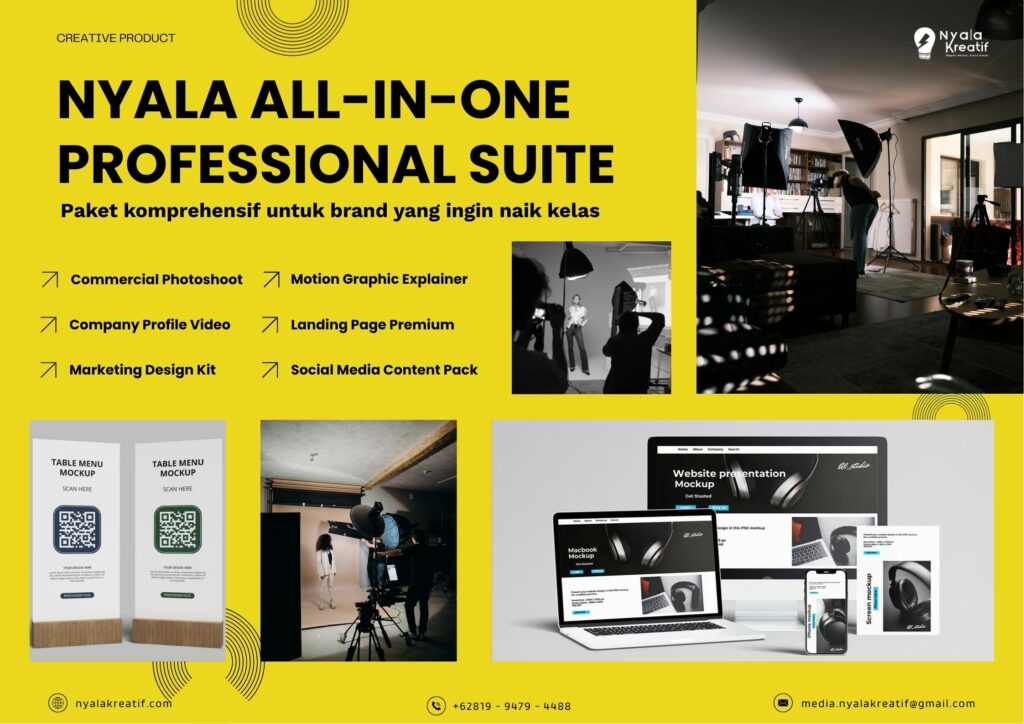 NYALA ALL-IN-ONE (PROFESSIONAL SUITE) - Paket komprehensif untuk brand yang ingin naik kelas